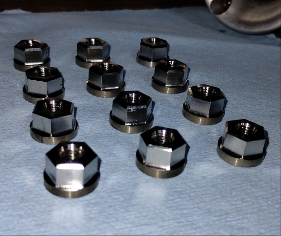 Titanium wheel studs and lugnuts combo